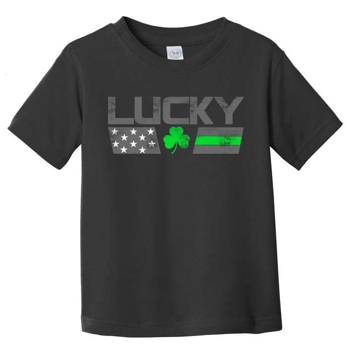 Vintage Lucky Shamrock Racing Flag Toddler T-Shirt