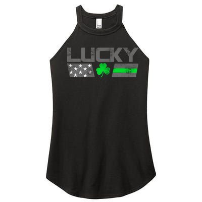 Vintage Lucky Shamrock Racing Flag Women's Perfect Tri Rocker Tank