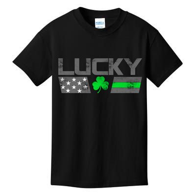 Vintage Lucky Shamrock Racing Flag Kids T-Shirt