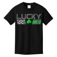 Vintage Lucky Shamrock Racing Flag Kids T-Shirt