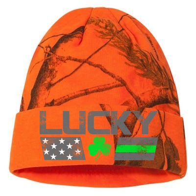 Vintage Lucky Shamrock Racing Flag Kati Licensed 12" Camo Beanie