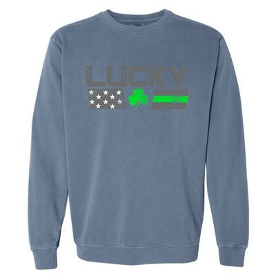 Vintage Lucky Shamrock Racing Flag Garment-Dyed Sweatshirt