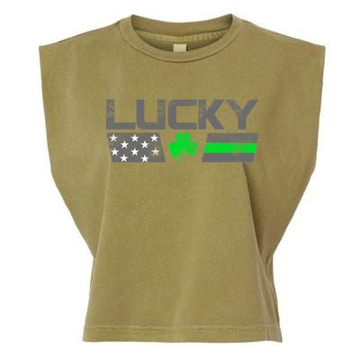 Vintage Lucky Shamrock Racing Flag Garment-Dyed Women's Muscle Tee