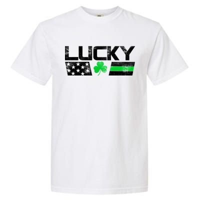 Vintage Lucky Shamrock Racing Flag Garment-Dyed Heavyweight T-Shirt