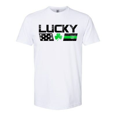 Vintage Lucky Shamrock Racing Flag Softstyle CVC T-Shirt