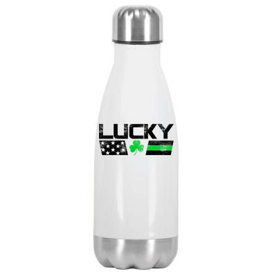 Vintage Lucky Shamrock Racing Flag Stainless Steel Insulated Water Bottle