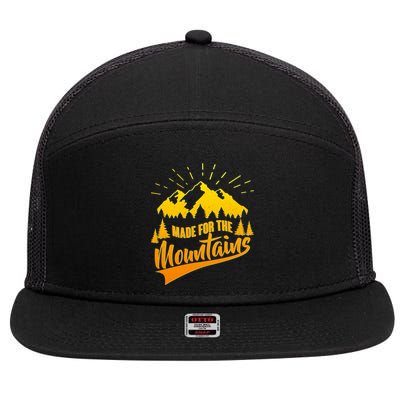 Vintage Made For The Mountains Wilderness 7 Panel Mesh Trucker Snapback Hat