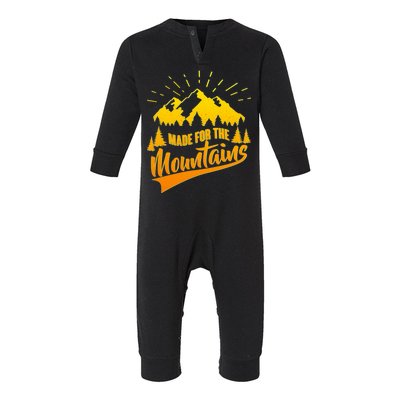 Vintage Made For The Mountains Wilderness Infant Fleece One Piece