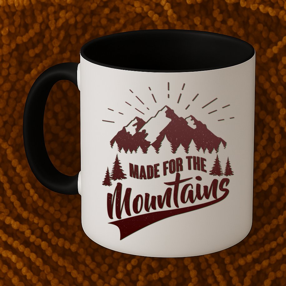 Vintage Made For The Mountains Wilderness Mug