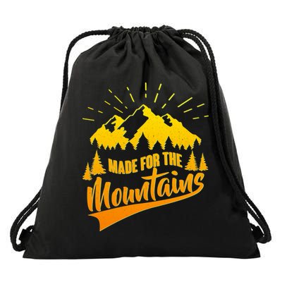 Vintage Made For The Mountains Wilderness Drawstring Bag