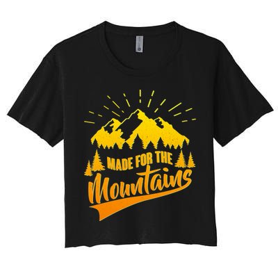 Vintage Made For The Mountains Wilderness Women's Crop Top Tee