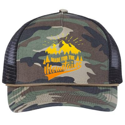 Vintage Made For The Mountains Wilderness Retro Rope Trucker Hat Cap