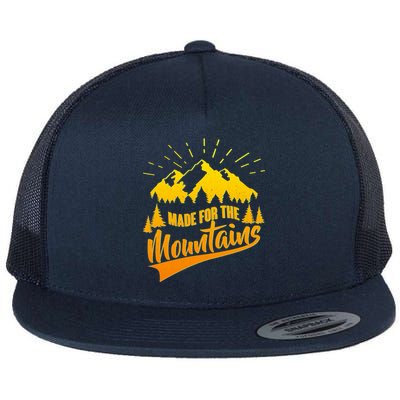 Vintage Made For The Mountains Wilderness Flat Bill Trucker Hat