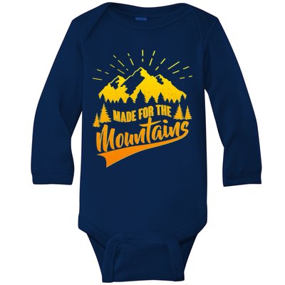 Vintage Made For The Mountains Wilderness Baby Long Sleeve Bodysuit