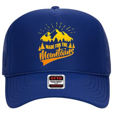 Vintage Made For The Mountains Wilderness High Crown Mesh Back Trucker Hat