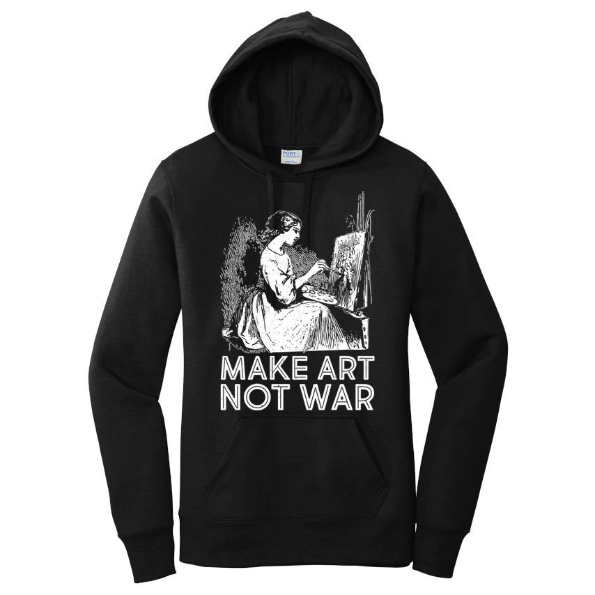 Vintage Make Art Not War Women's Pullover Hoodie