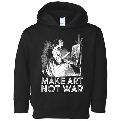 Vintage Make Art Not War Toddler Hoodie