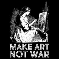Vintage Make Art Not War Full Zip Hoodie