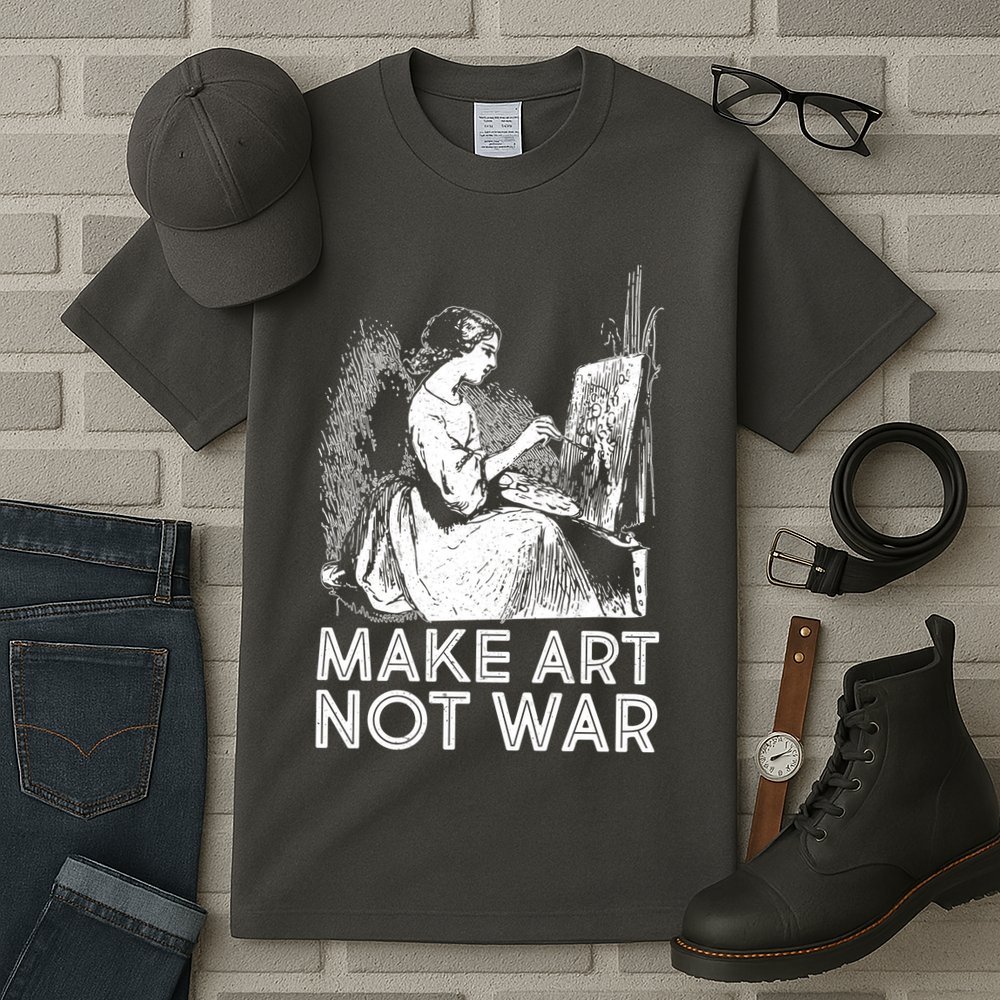 Vintage Make Art Not War Tall T-Shirt