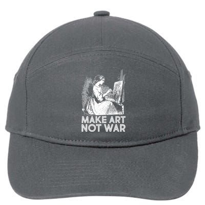 Vintage Make Art Not War 7-Panel Snapback Hat