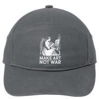 Vintage Make Art Not War 7-Panel Snapback Hat