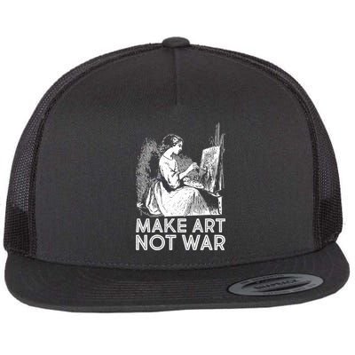 Vintage Make Art Not War Flatbill Hat
