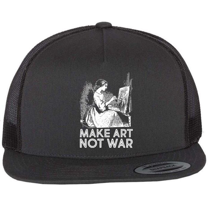 Vintage Make Art Not War Flatbill Hat