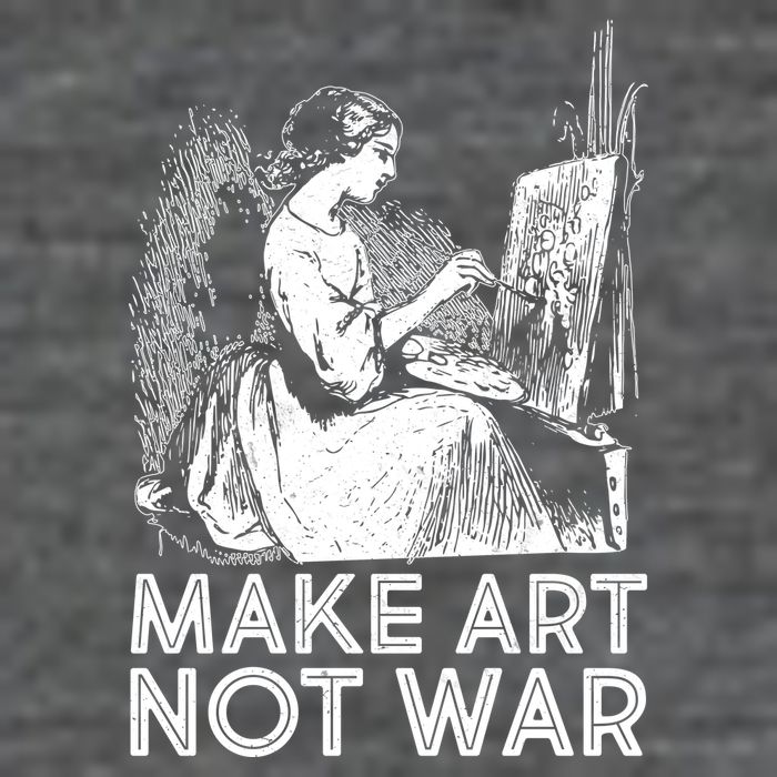 Vintage Make Art Not War Flatbill Hat