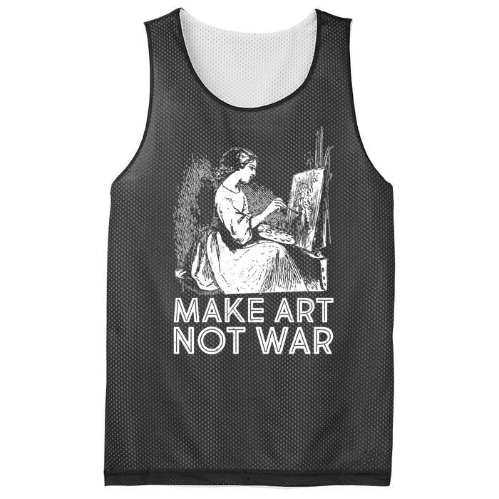 Vintage Make Art Not War Mesh Reversible Basketball Jersey Tank