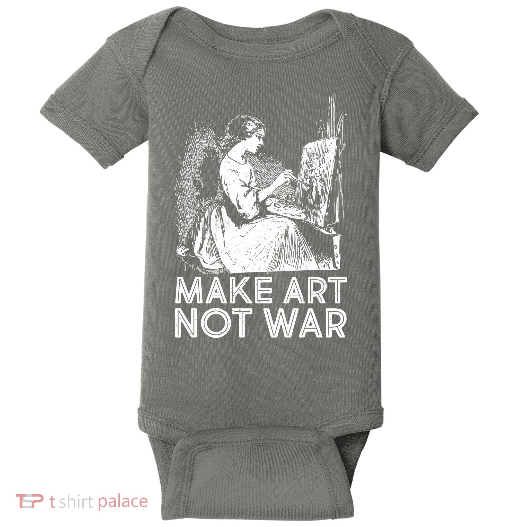 Vintage Make Art Not War Baby Bodysuit