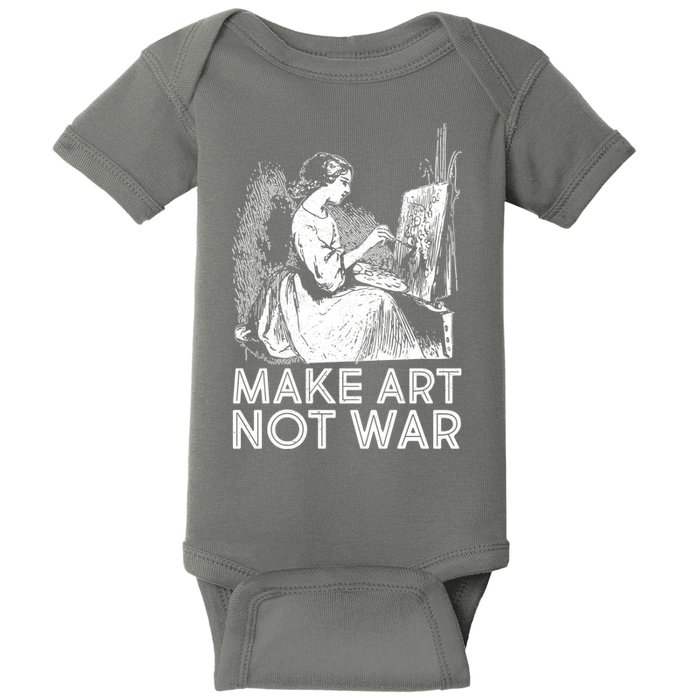 Vintage Make Art Not War Baby Bodysuit