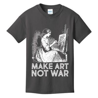 Vintage Make Art Not War Kids T-Shirt