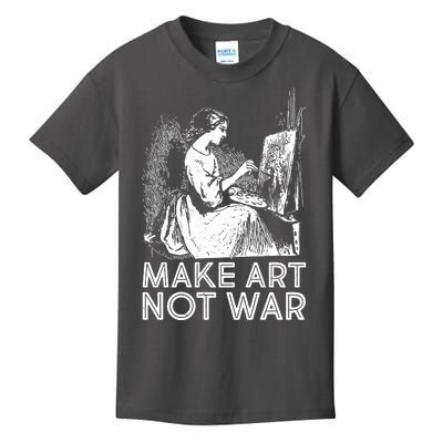 Vintage Make Art Not War Kids T-Shirt