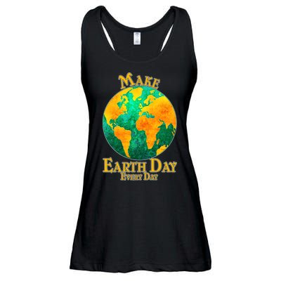 Vintage Make Earth Day Every Day Ladies Essential Flowy Tank