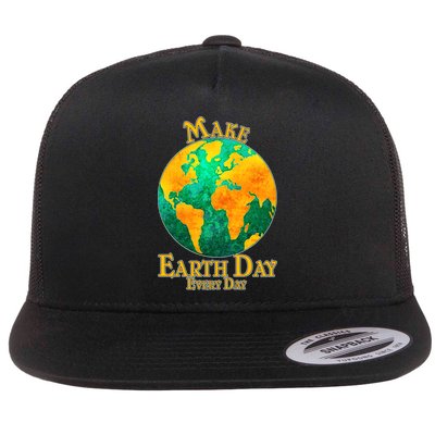 Vintage Make Earth Day Every Day Flatbill Hat