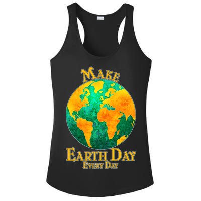 Vintage Make Earth Day Every Day Ladies PosiCharge Competitor Racerback Tank