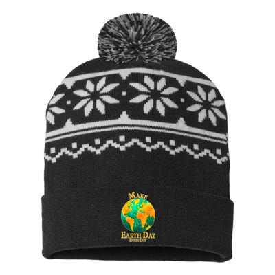 Vintage Make Earth Day Every Day USA-Made Snowflake Beanie