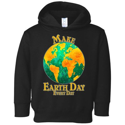 Vintage Make Earth Day Every Day Toddler Hoodie
