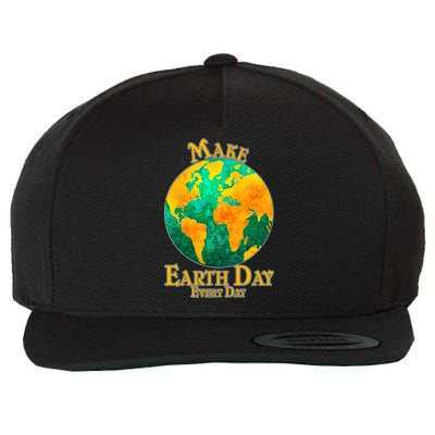 Vintage Make Earth Day Every Day Wool Snapback Cap