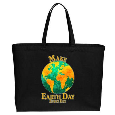 Vintage Make Earth Day Every Day Cotton Canvas Jumbo Tote