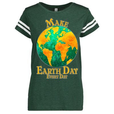 Vintage Make Earth Day Every Day Enza Ladies Jersey Football T-Shirt