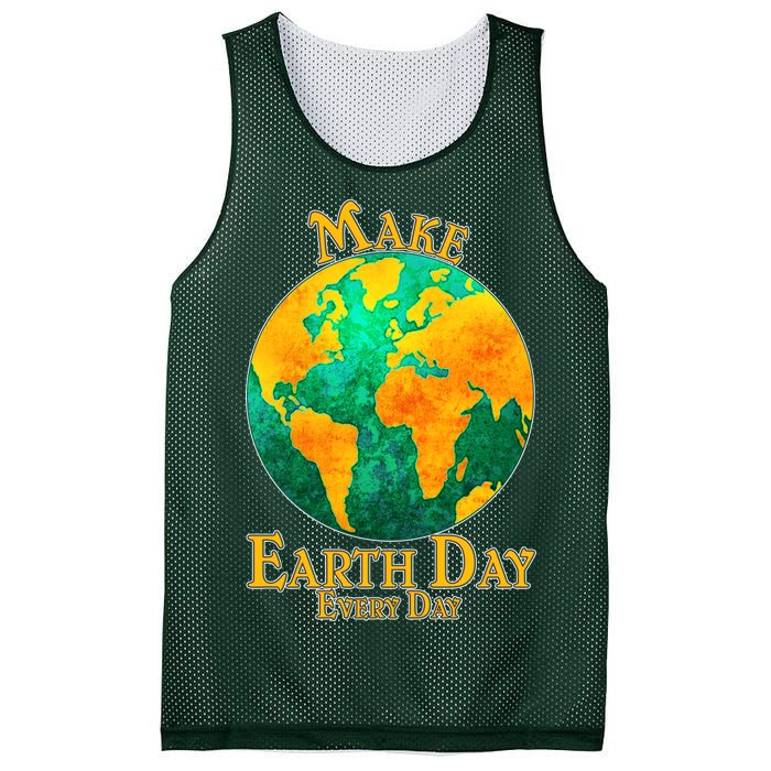 Vintage Make Earth Day Every Day Mesh Reversible Basketball Jersey Tank