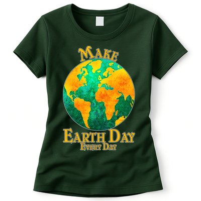 Vintage Make Earth Day Every Day Womens T-Shirt