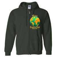 Vintage Make Earth Day Every Day Full Zip Hoodie