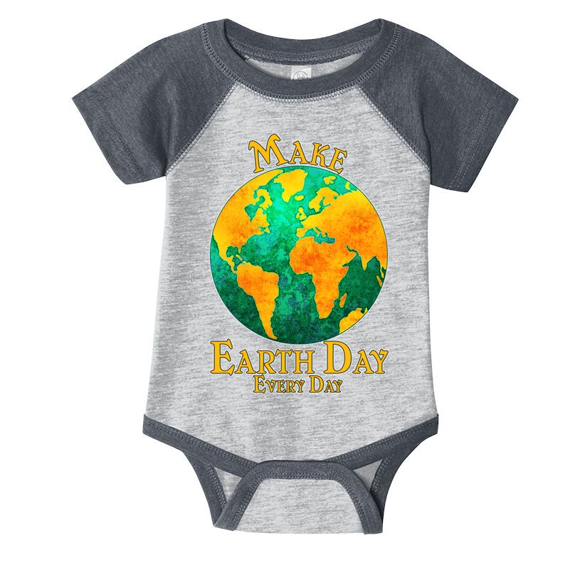 Vintage Make Earth Day Every Day Infant Baby Jersey Bodysuit