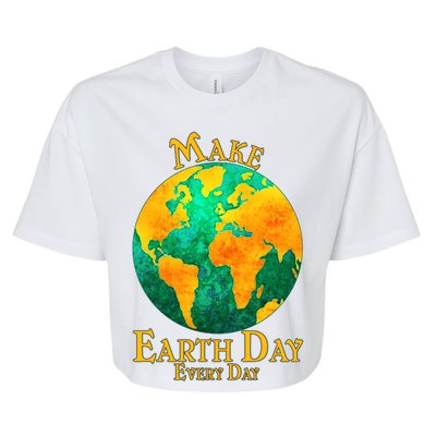 Vintage Make Earth Day Every Day Bella+Canvas Jersey Crop Tee