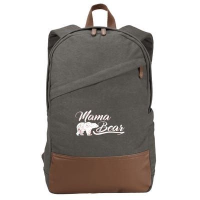 Vintage Mama Bear Retro Mother Logo Cotton Canvas Backpack