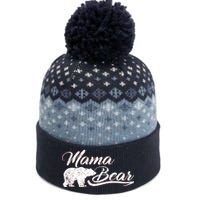 Vintage Mama Bear Retro Mother Logo The Baniff Cuffed Pom Beanie