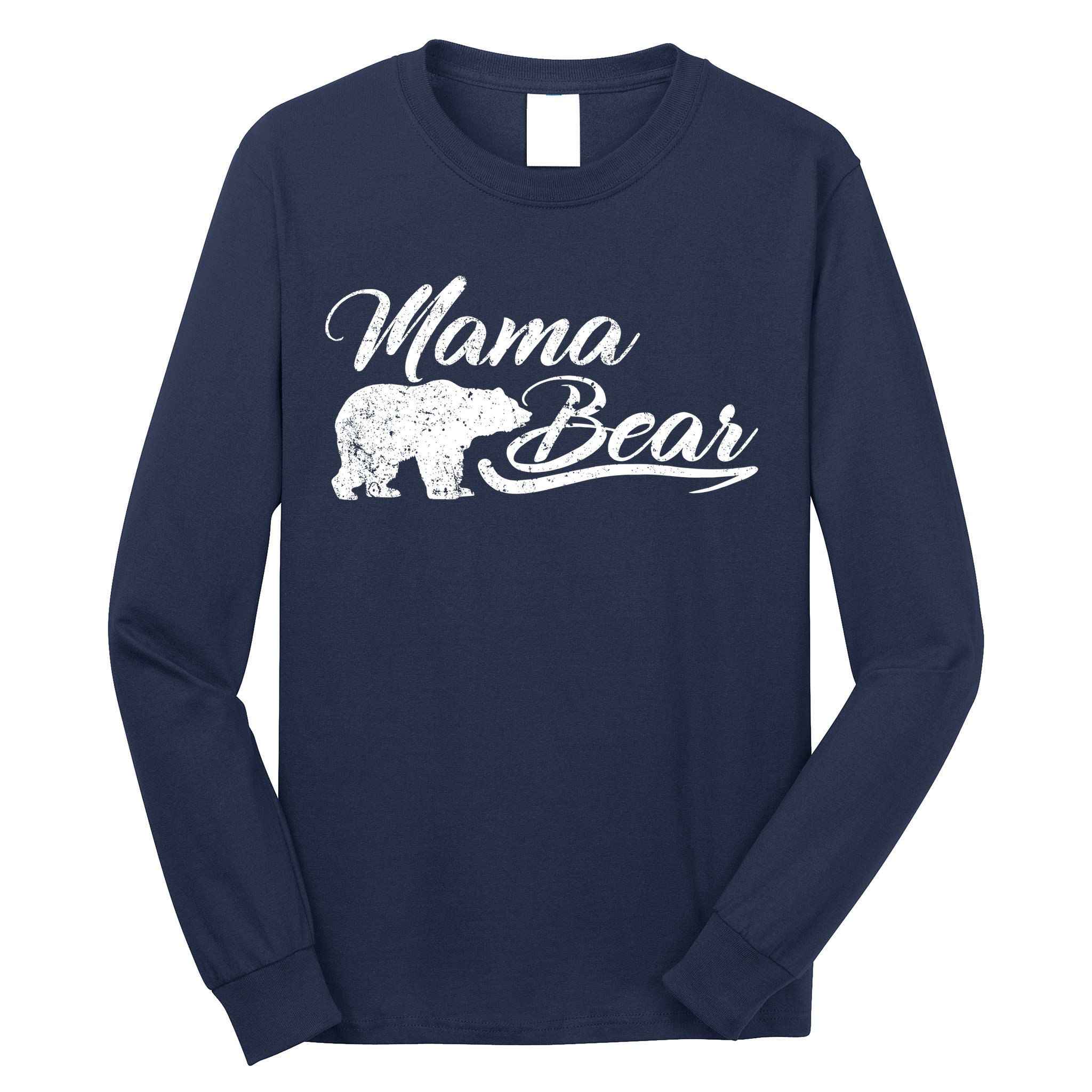 Vintage Mama Bear Retro Mother Logo Long Sleeve Shirt