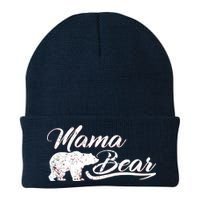 Vintage Mama Bear Retro Mother Logo Knit Cap Winter Beanie